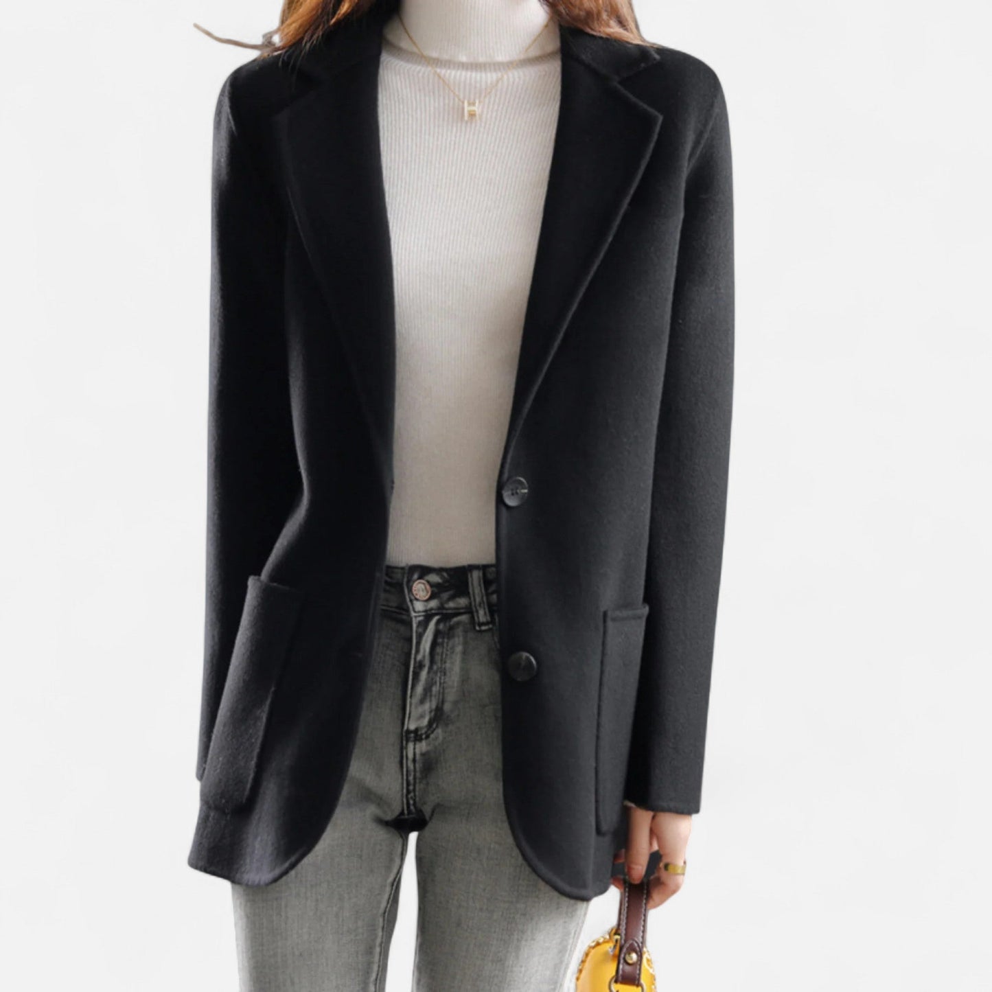 Women’s Blazer Coat – Classic Tailored – Buttoned – Structured Fit