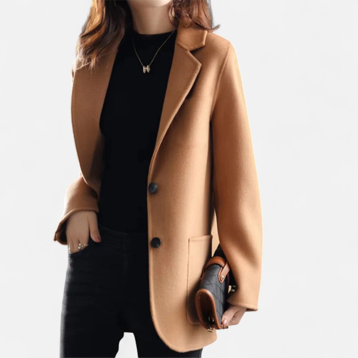 Women’s Blazer Coat – Classic Tailored – Buttoned – Structured Fit