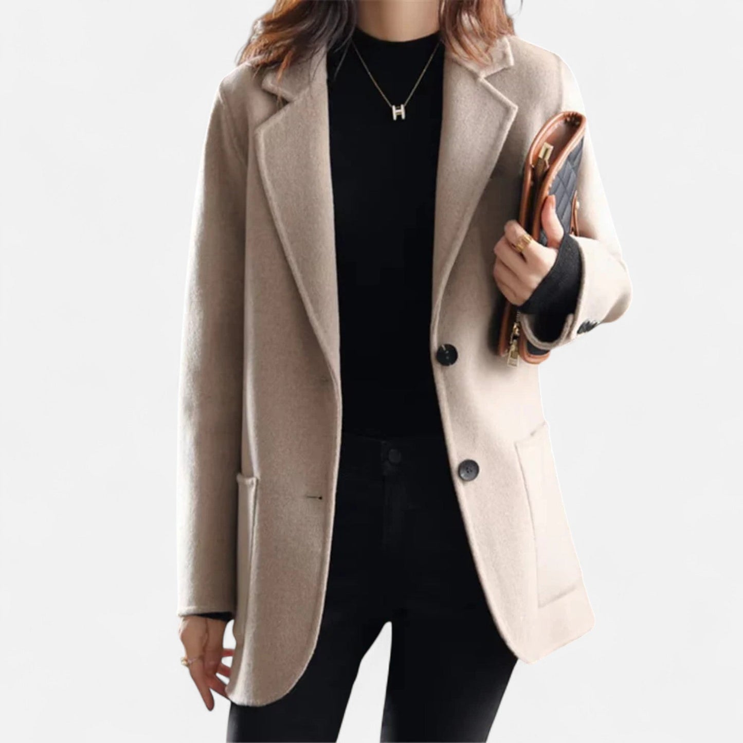 Women’s Blazer Coat – Classic Tailored – Buttoned – Structured Fit