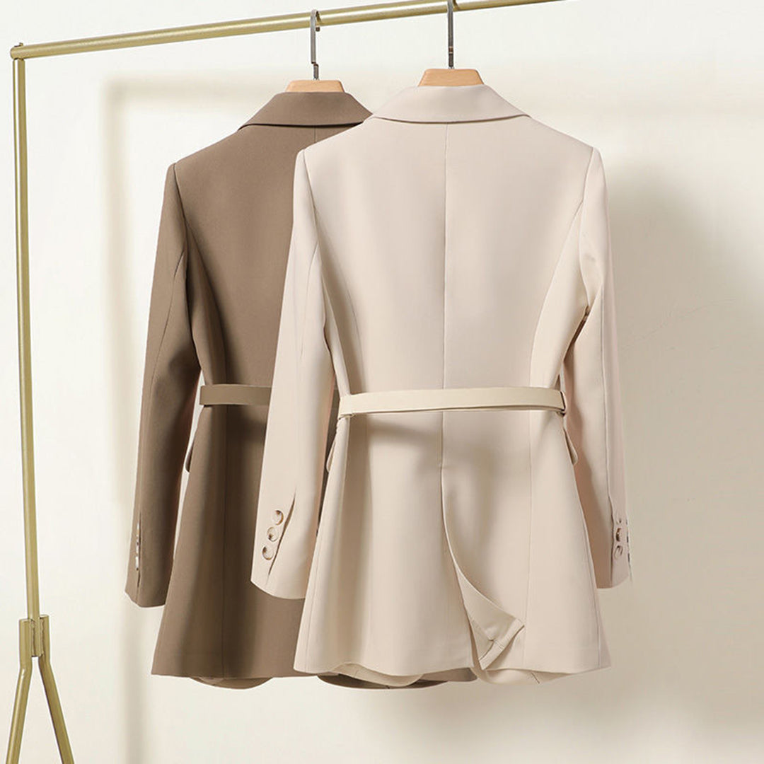 Women's Elegant Tailored Blazer with Belt