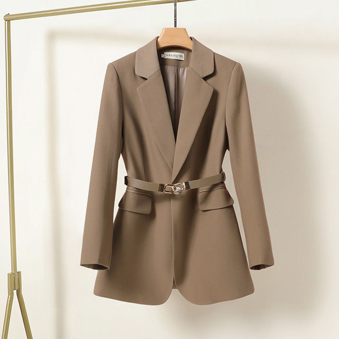 Women's Elegant Tailored Blazer with Belt
