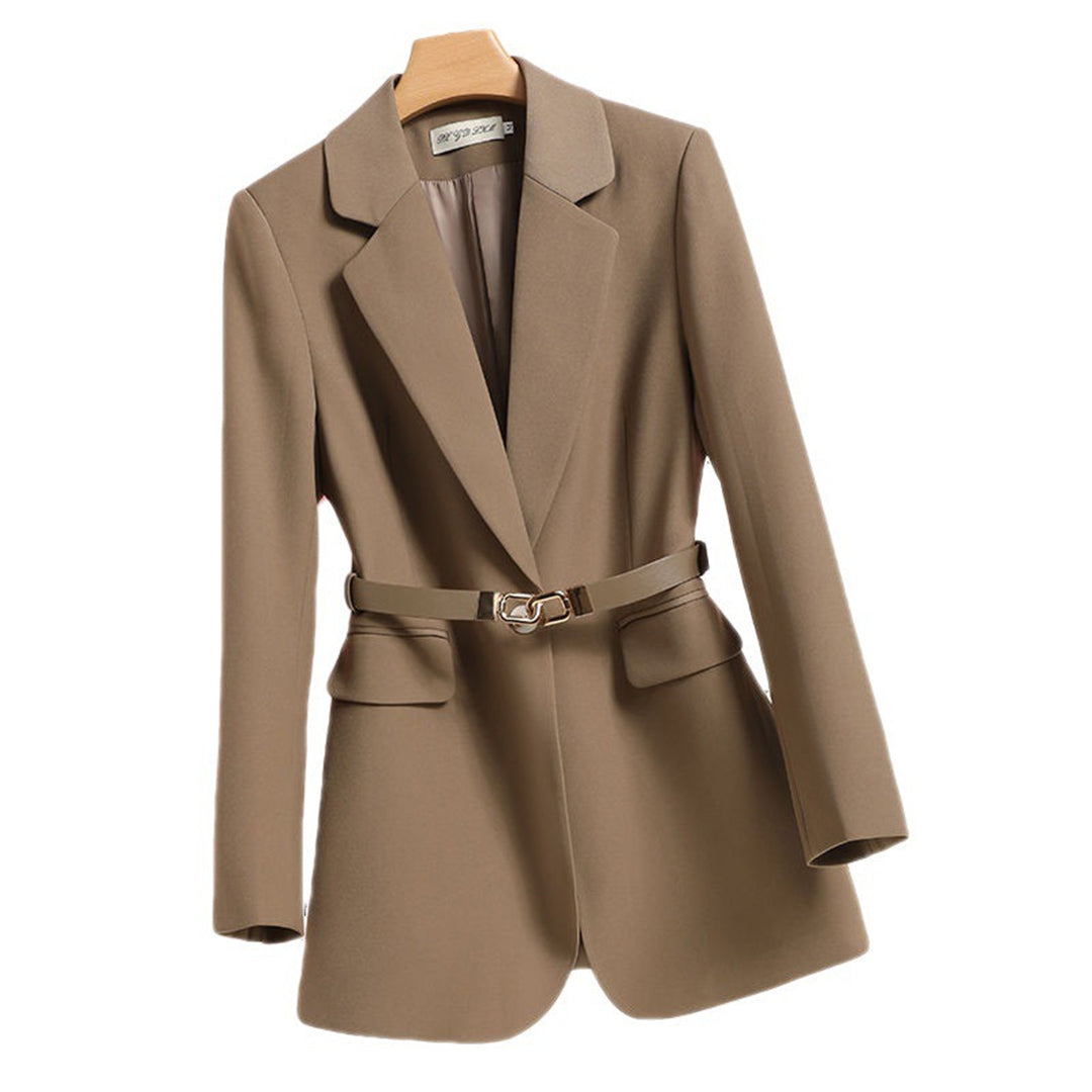 Women's Elegant Tailored Blazer with Belt