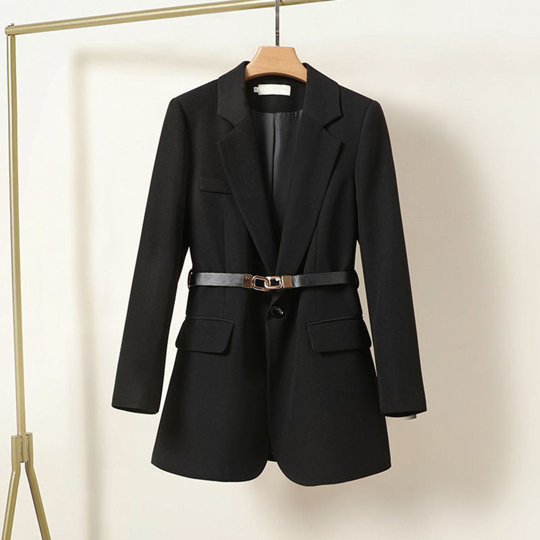 Women's Elegant Tailored Blazer with Belt