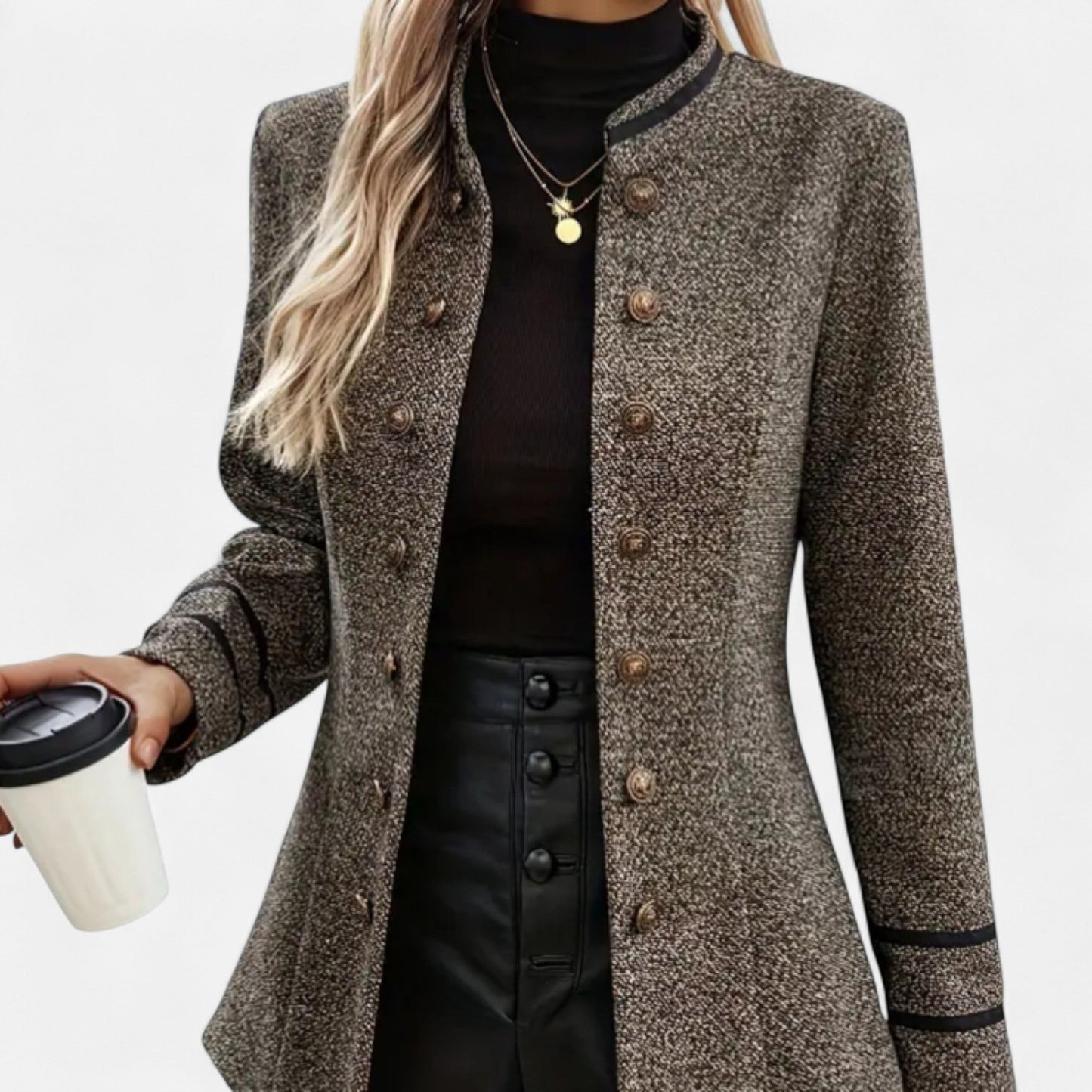 Women’s Heritage-Inspired Casual Coat – Refined Autumn Winter Design