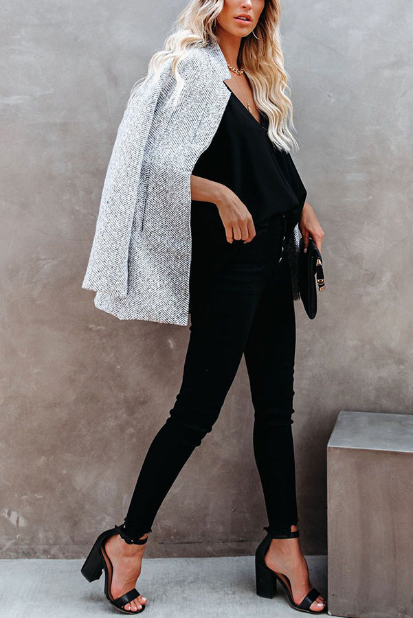 Women’s Light Grey Casual Longline Coat with Pockets – Everyday Smart Outerwear