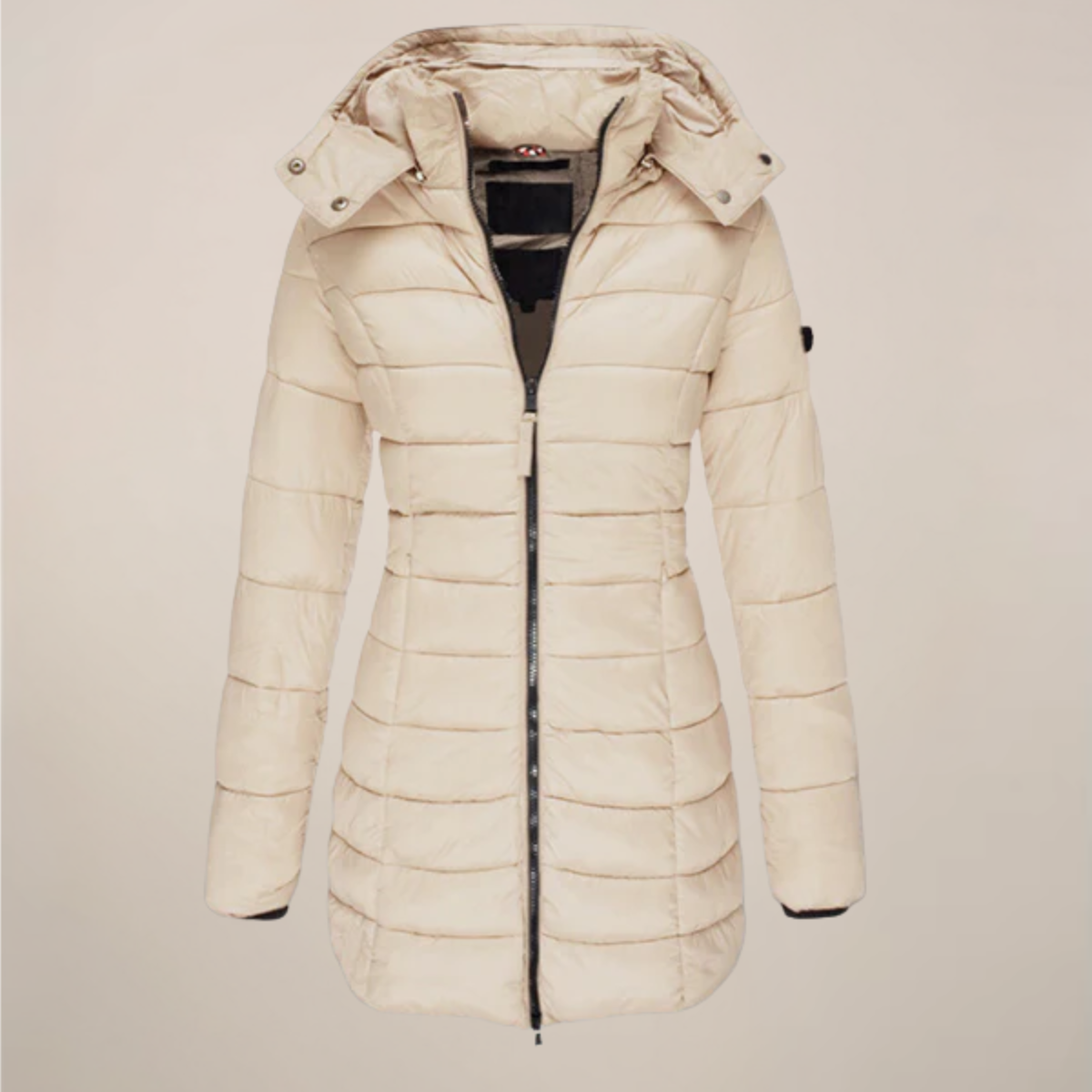 Women’s Long Puffer Jacket – Hooded – Slim Fit – Winter Coat