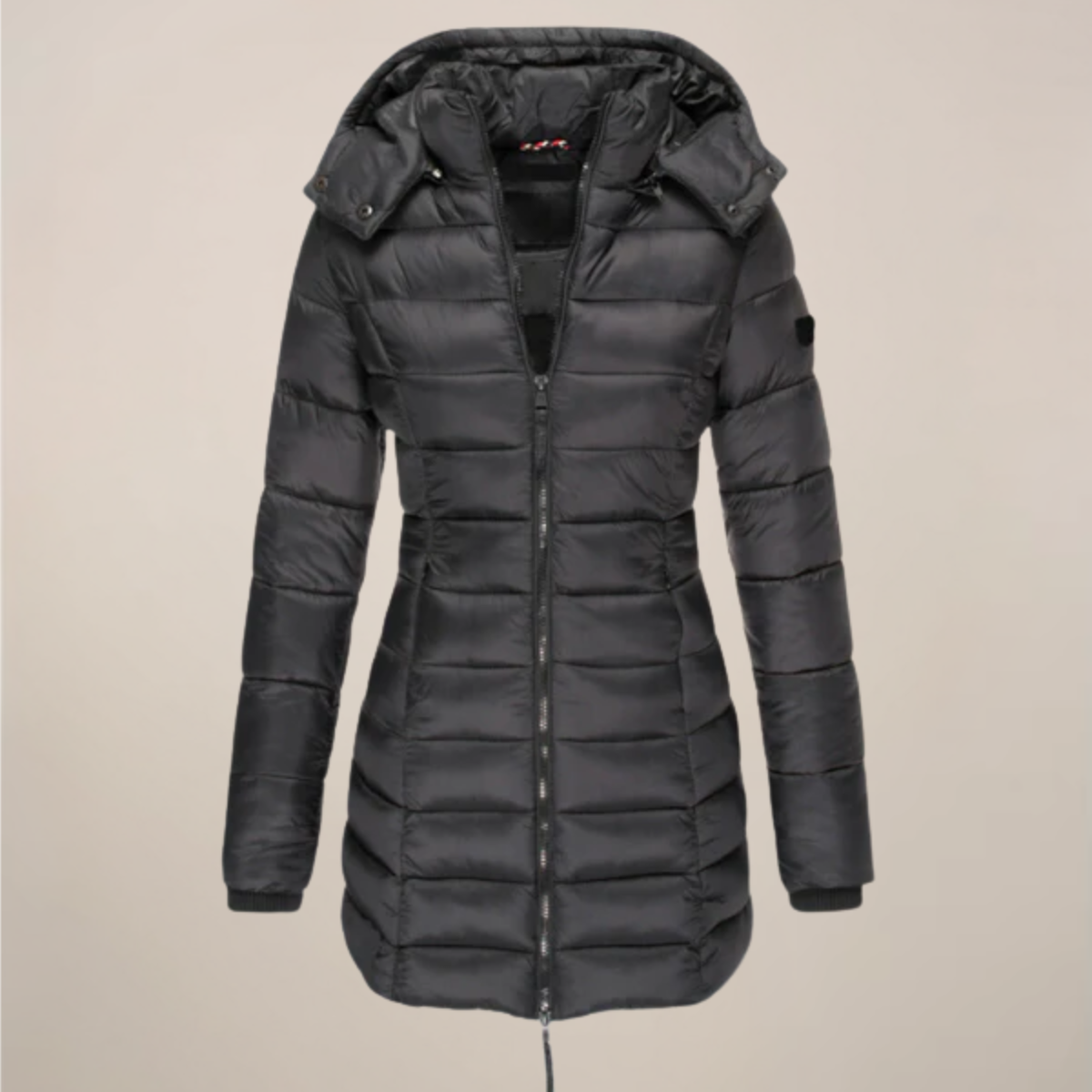 Women’s Long Puffer Jacket – Hooded – Slim Fit – Winter Coat