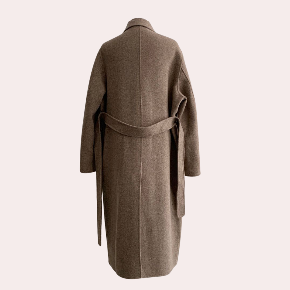 Women’s Long Winter Coat – Double-Breasted Oversized Style