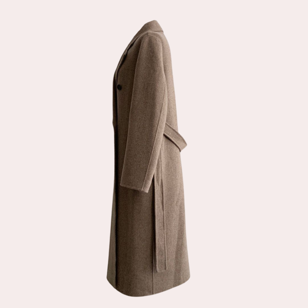 Women’s Long Winter Coat – Double-Breasted Oversized Style