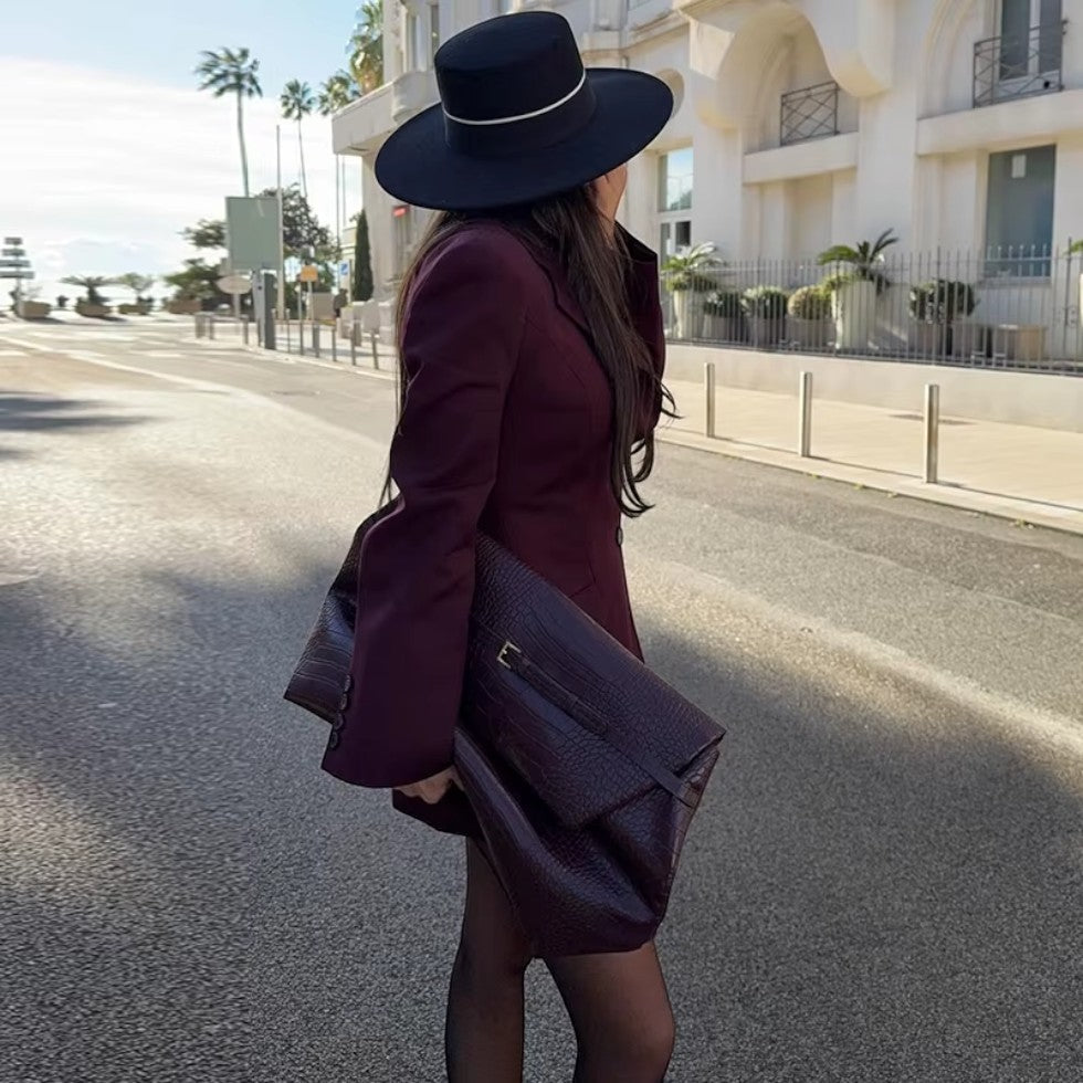 Women’s Tailored Blazer Dress – Long Sleeve Polished Formal Style