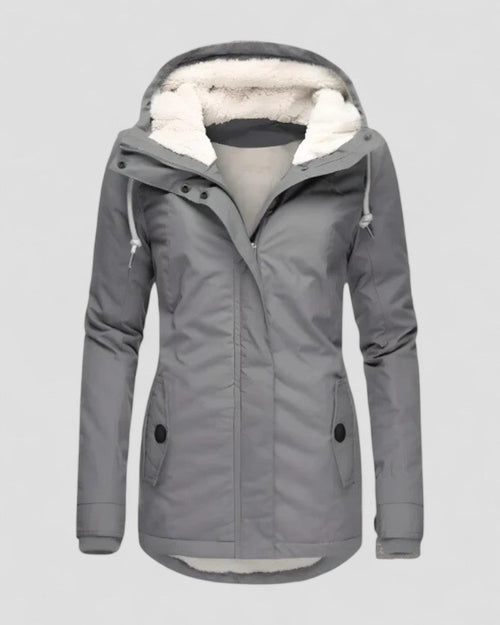 Women’s Waterproof Fleece-Lined Winter Jacket – Long Style