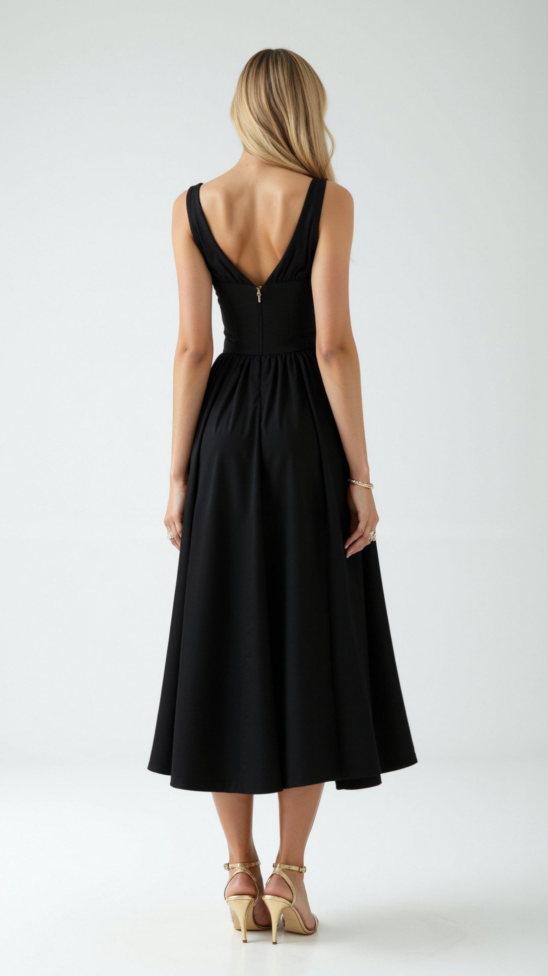 Cassiopeia Midi Plunge Dress