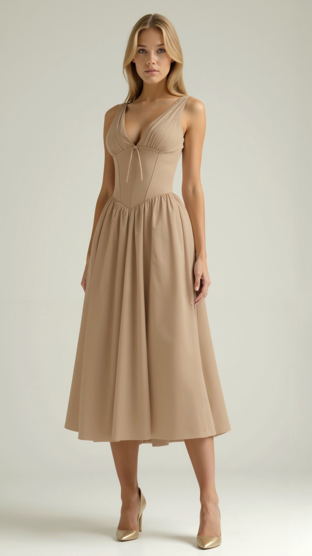 Cassiopeia Midi Plunge Dress