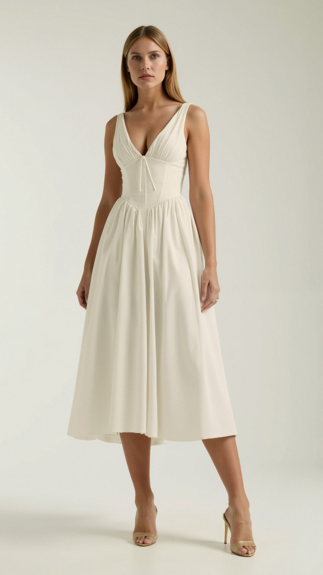 Cassiopeia Midi Plunge Dress