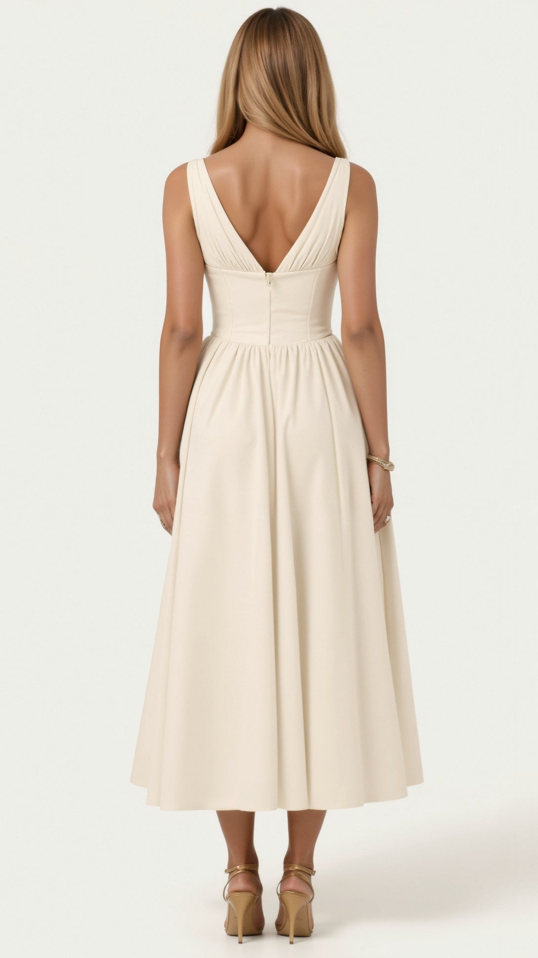 Cassiopeia Midi Plunge Dress
