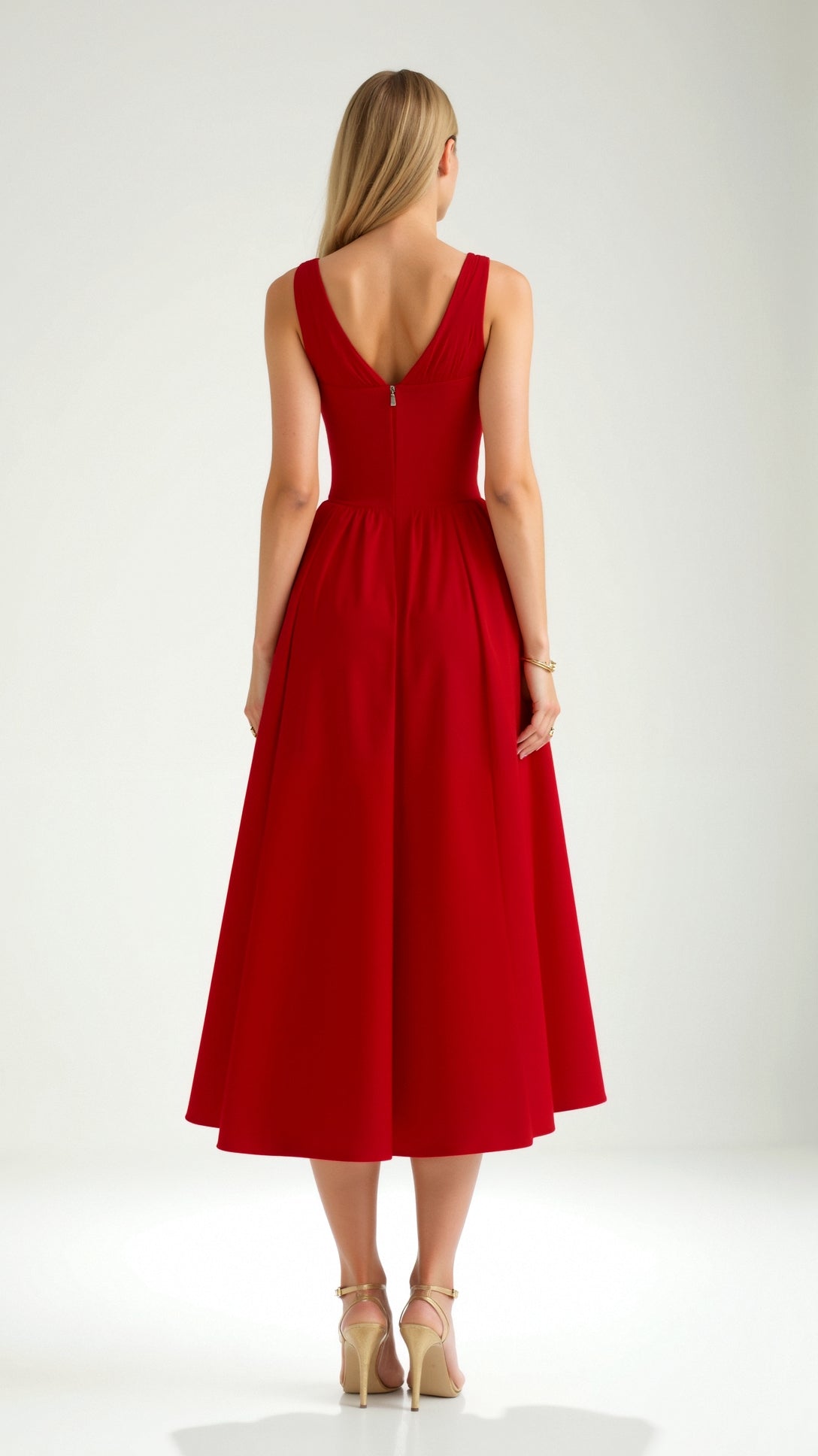 Cassiopeia Midi Plunge Dress