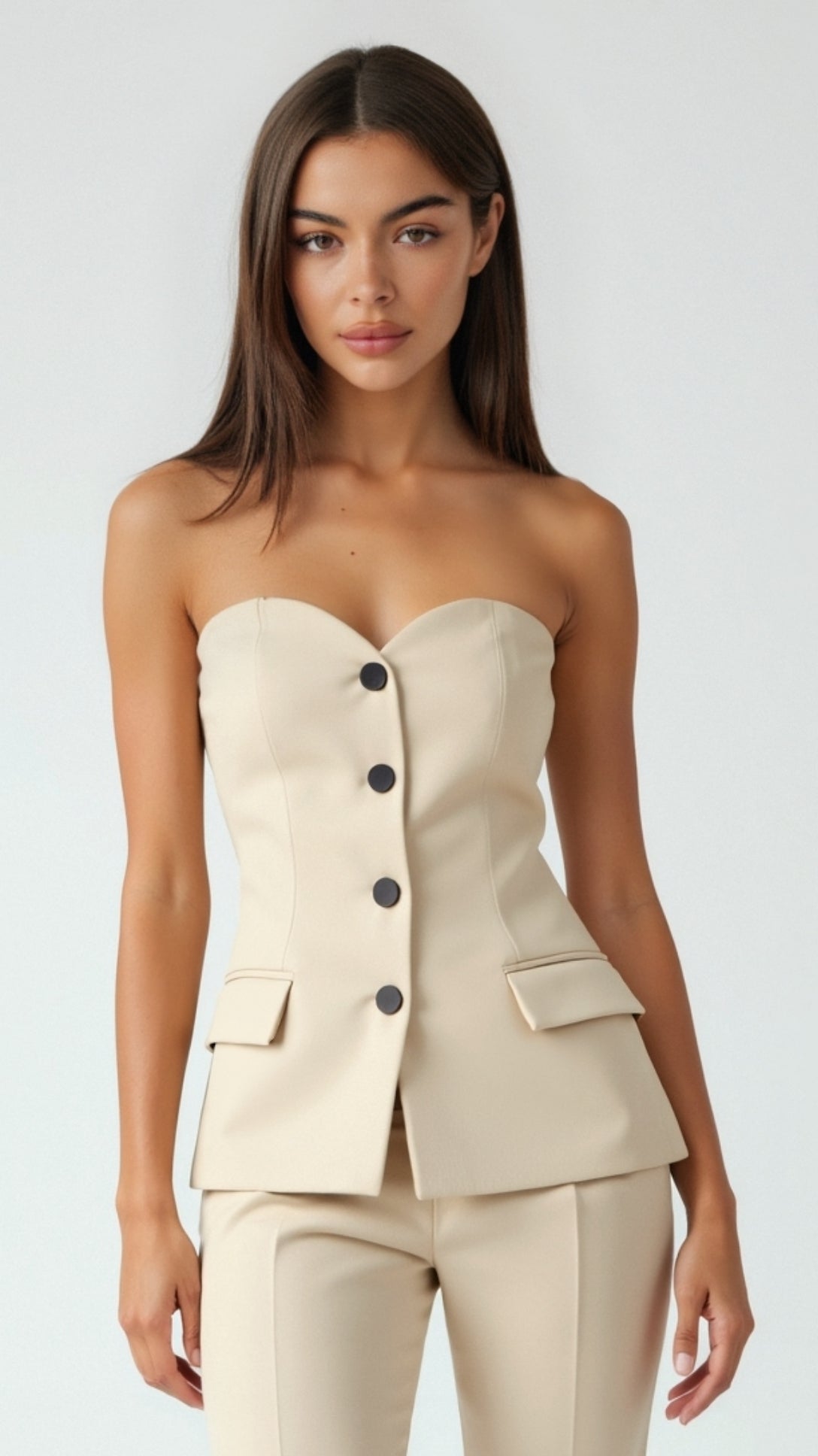 Fiona Strapless Blazer Top