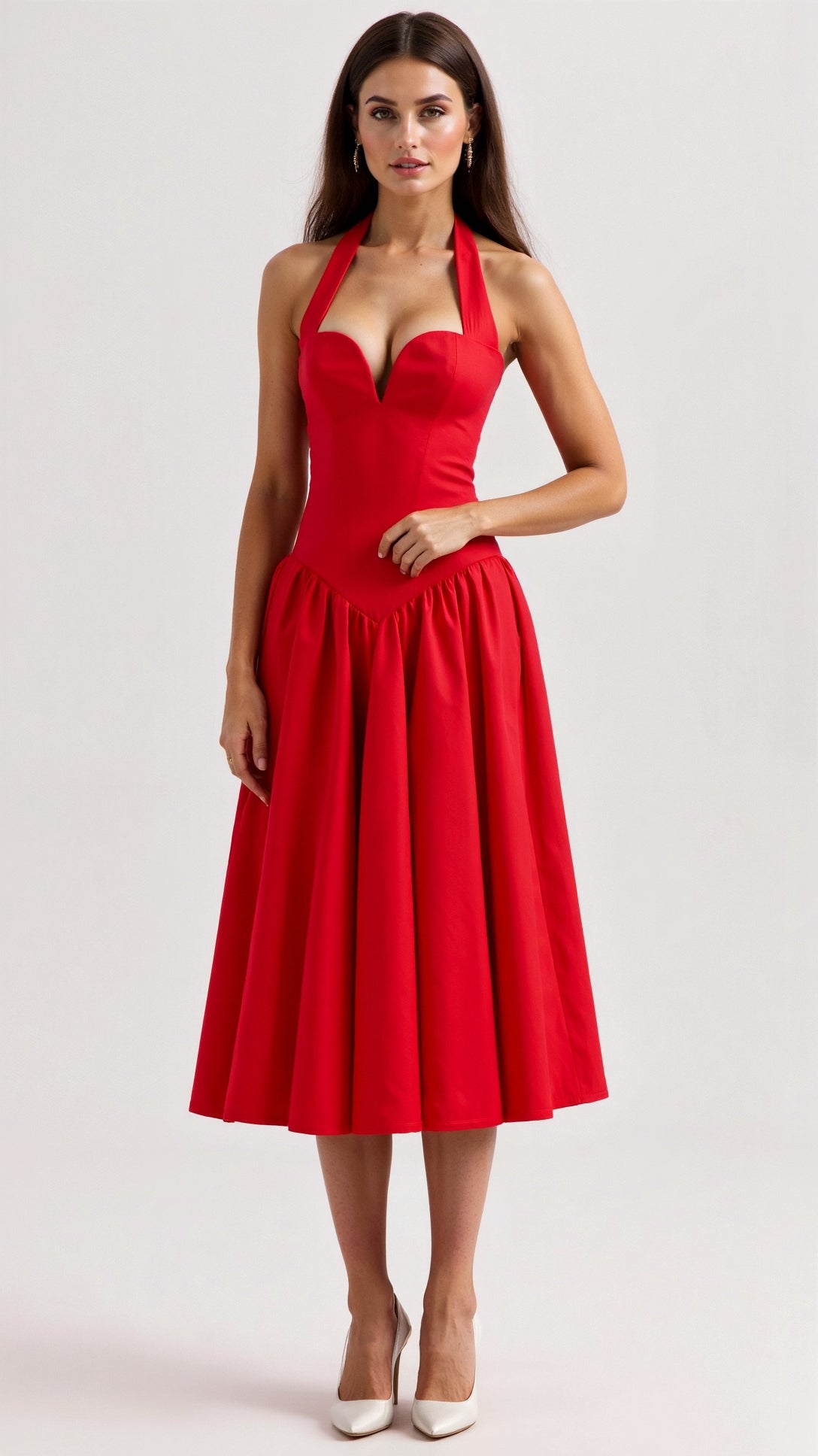 Katarina Halter Midi Dress