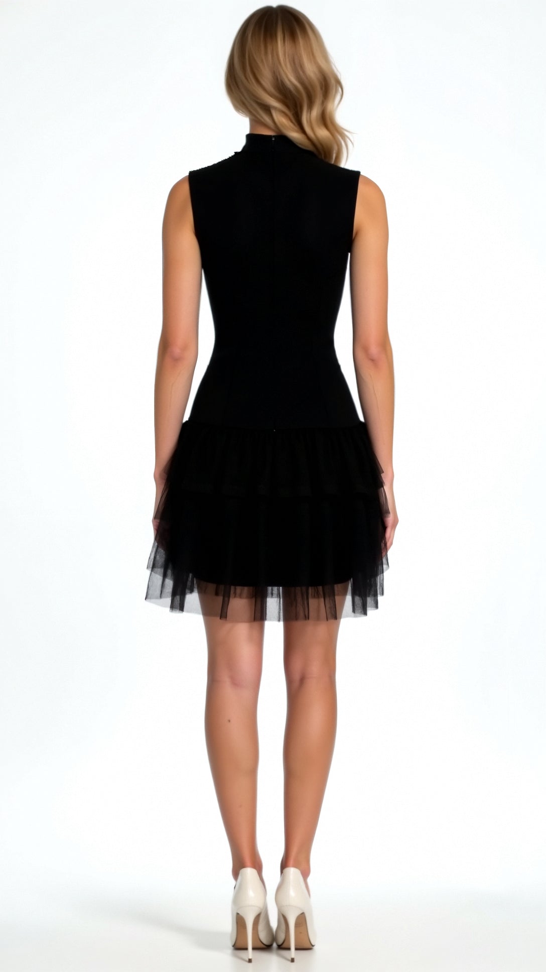 Nadia Mini High Neck Tulle Dress