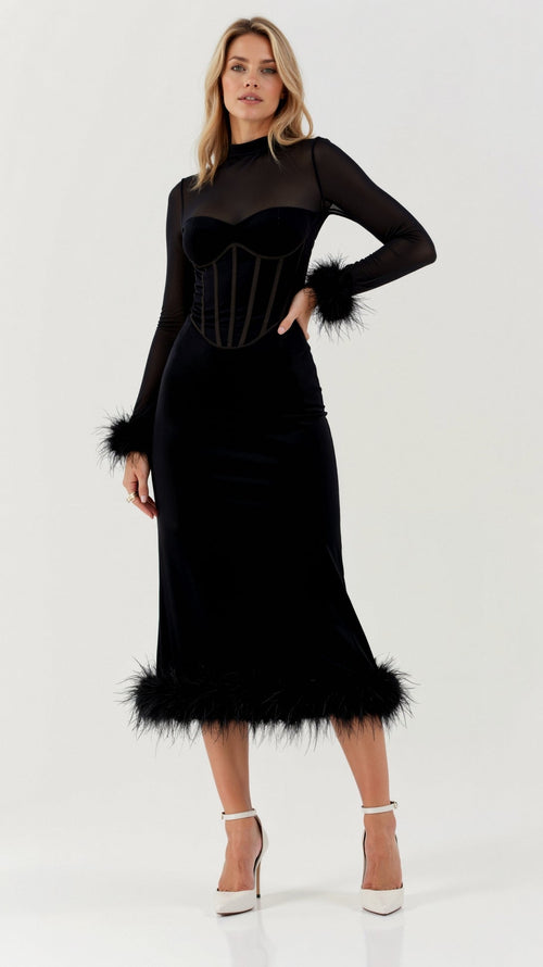 Sabine Corset Midi Dress