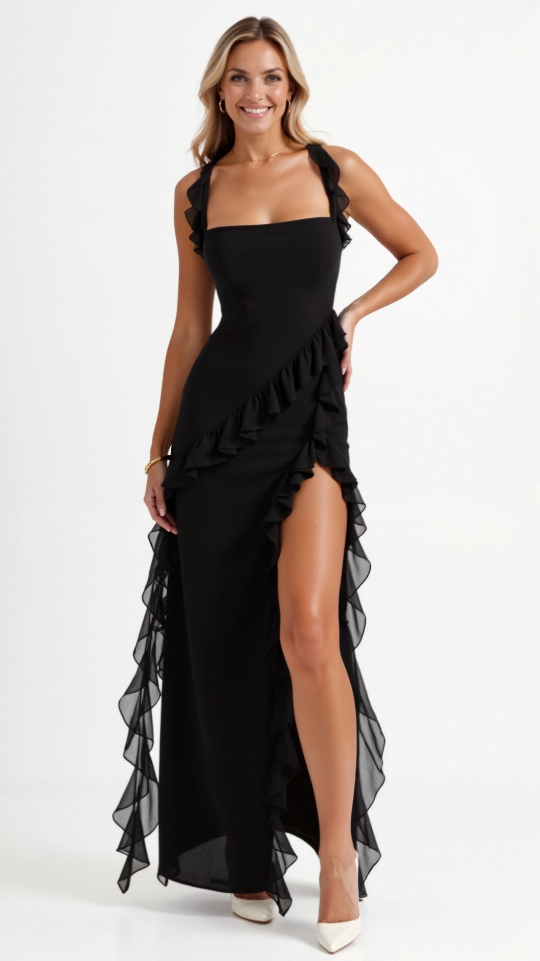 Susan Ruffled Maxi Dress
