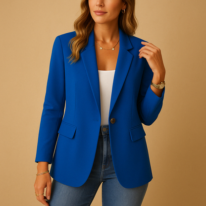 Women’s Fitted Blazer – Tailored Stretch Design for Smart and Casual Looks