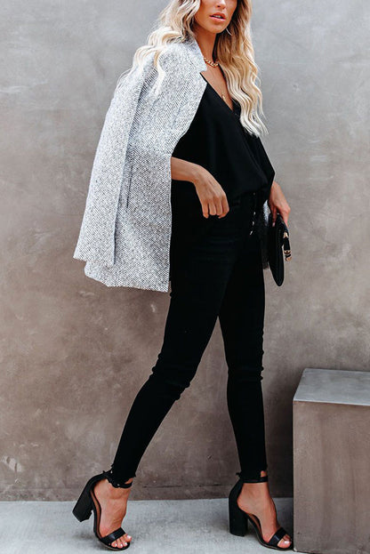 Women’s Light Grey Casual Longline Coat with Pockets – Everyday Smart Outerwear