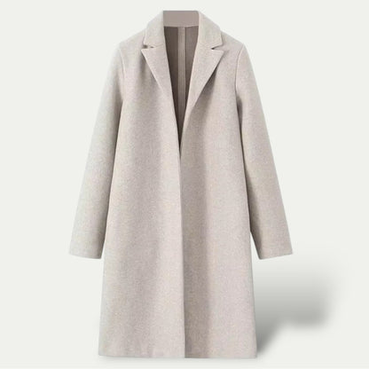 Women’s Long Trench Coat – Classic Tailored Overcoat