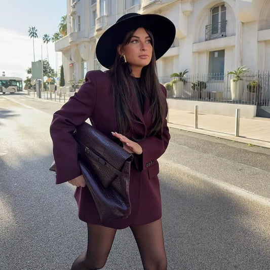 Women’s Tailored Blazer Dress – Long Sleeve Polished Formal Style