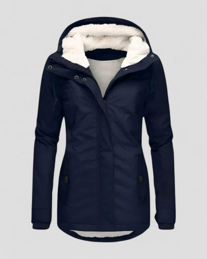 Women’s Waterproof Fleece-Lined Winter Jacket – Long Style