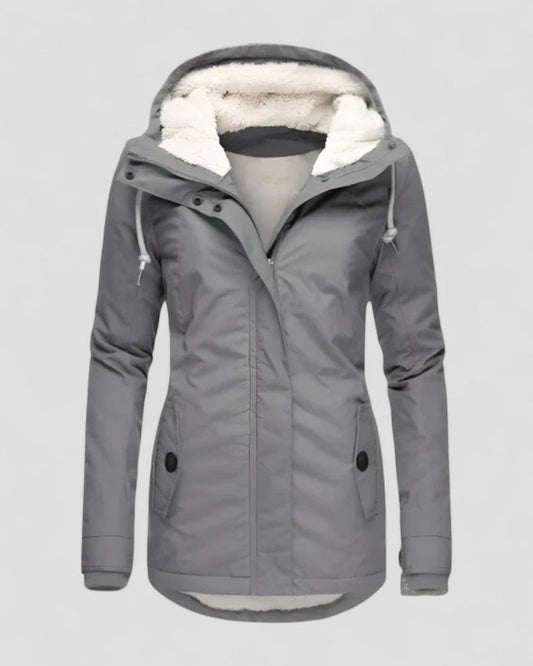 Women’s Waterproof Fleece-Lined Winter Jacket – Long Style