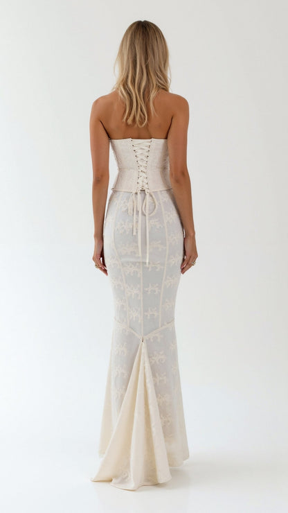 Anastasia Corset Lace Maxi Dress