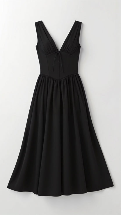 Cassiopeia Midi Plunge Dress