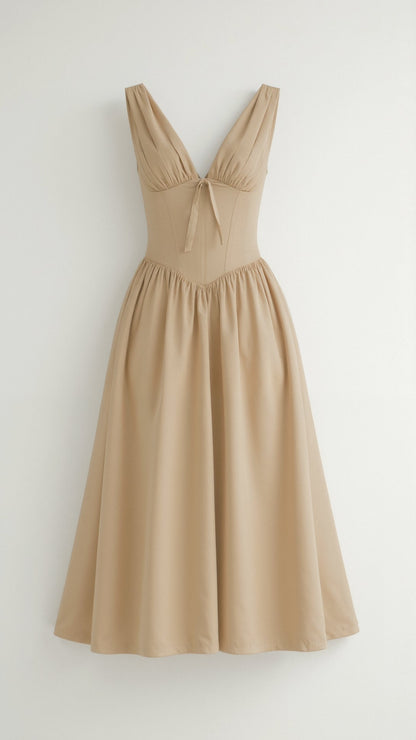 Cassiopeia Midi Plunge Dress