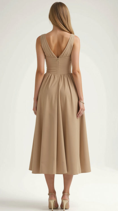 Cassiopeia Midi Plunge Dress