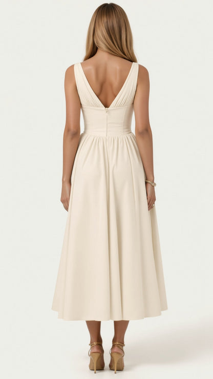 Cassiopeia Midi Plunge Dress