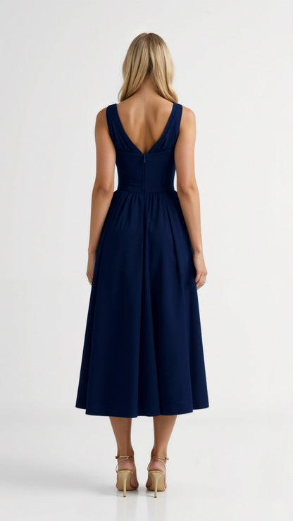 Cassiopeia Midi Plunge Dress
