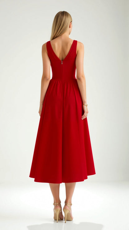 Cassiopeia Midi Plunge Dress