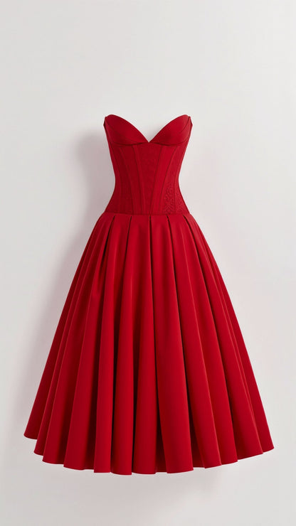 Celestia Strapless Midi Dress
