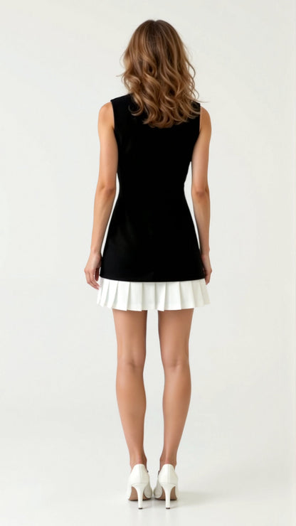 Celine Sleeveless A-line Mini Dress