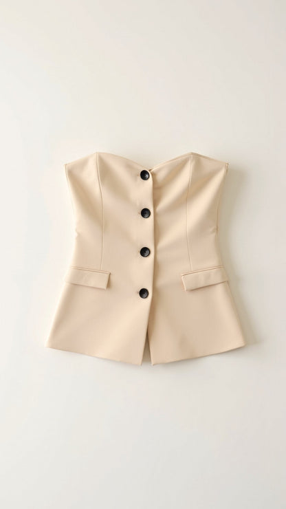 Fiona Strapless Blazer Top