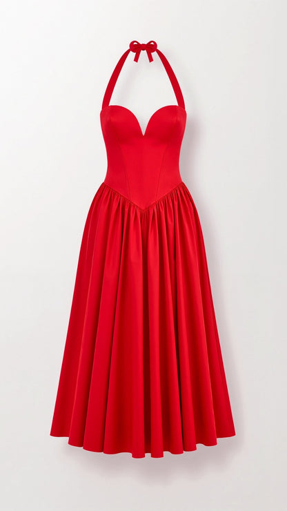 Katarina Halter Midi Dress