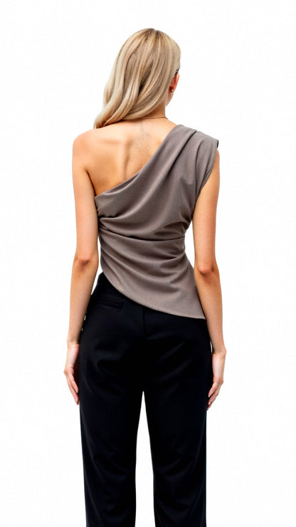 Selene Sleeveless One-Shoudler Top