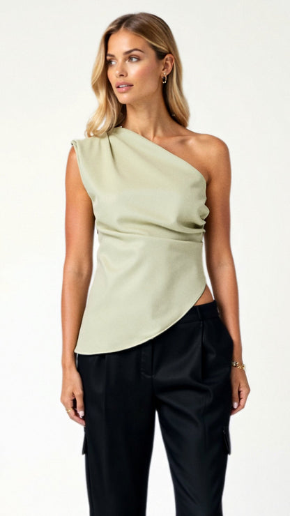 Selene Sleeveless One-Shoudler Top