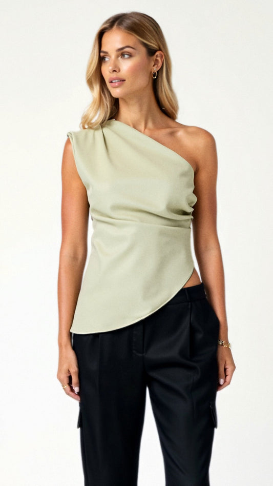 Selene Sleeveless One-Shoudler Top